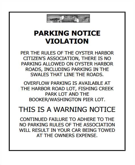 parking violation notice is called figgerits